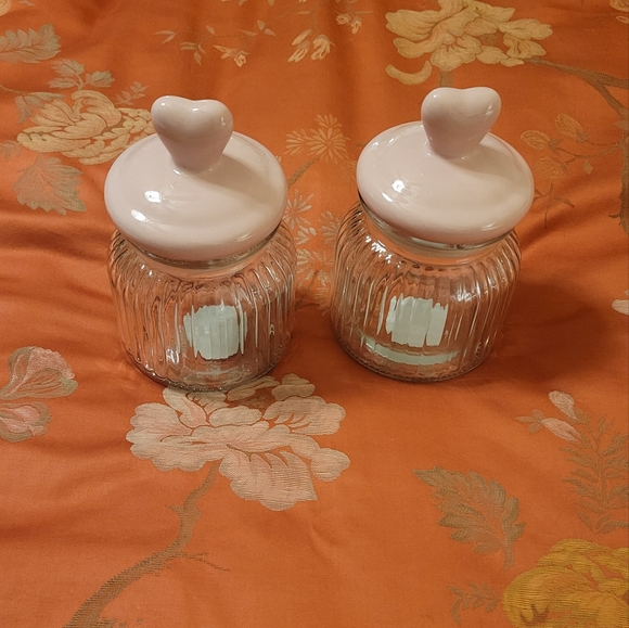 Two Pink Heart Jars - Mother's Day - Picture 1 of 3